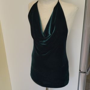 Dark green velet mini dress or tunic top